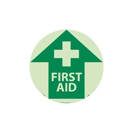 Nmc WALK ON FLOOR SIGN, GLOW, 17 in, GWFSM6 GWFSM6